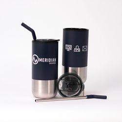 16 oz Tumbler with Stainless Straw